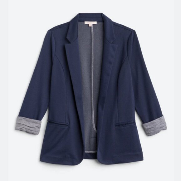 Skies Are Blue | Asa Knit Blazer | Navy | Size L - Picture 1 of 1